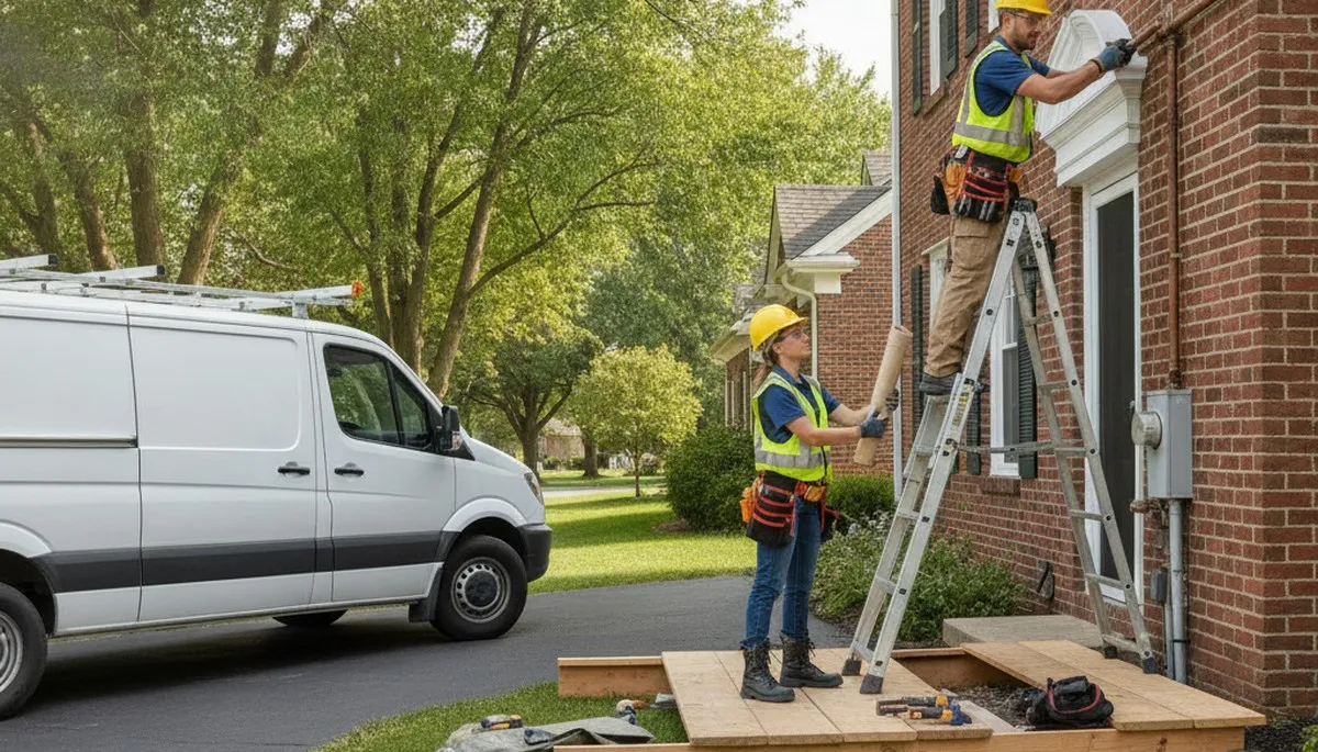 Plumber repairing a pipe in Kenosha, WI for residential plumbing service