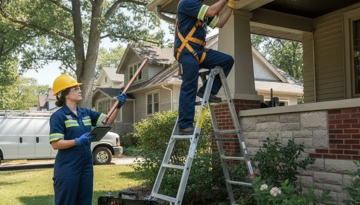 Plumber repairing a pipe in Kenosha, WI for reliable plumbing service