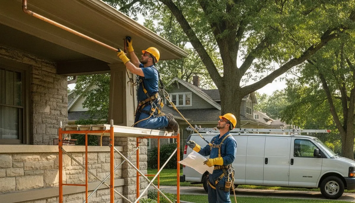 Kenosha, WI plumber repairing plumbing for residential service call